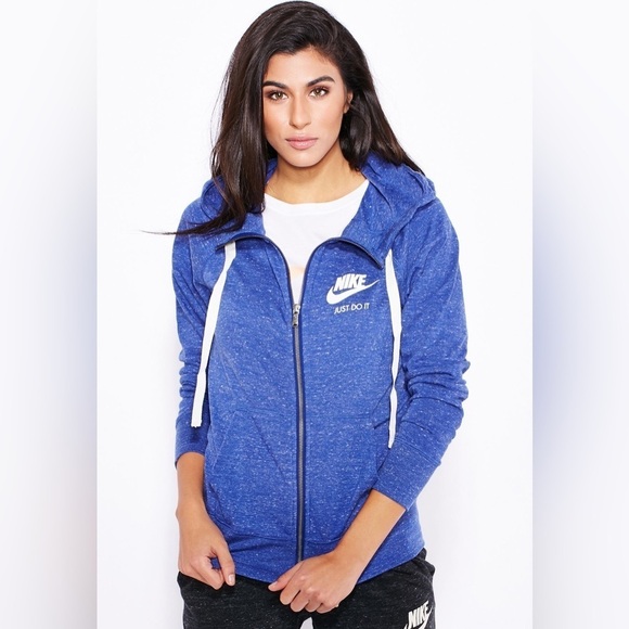 Nike Just Do It Women's Sportswear Gym Vintage Zip Hoodie - Picture 1 of 8